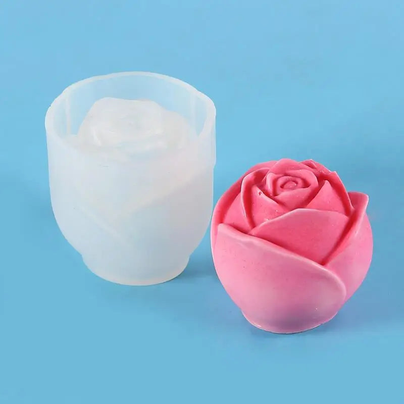 Rose Flower Silicone Candle Molds DIY Handmade Aromath Soaps Scented Candle Mould Home Decor Handicrafts Gifts for Lover