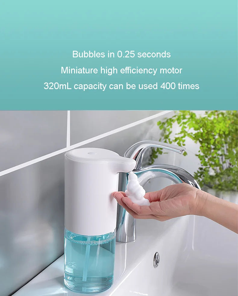 Touchless Automatic Soap Dispenser Foam USB Charging Smart Infrared Sensor Liquid Soap Dispenser Hand Sanitizer Kitchen Bathroom