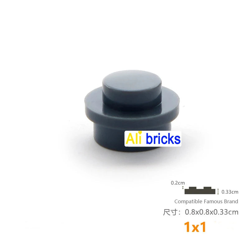 120pcs 1x1 Dots Thin Bricks Round Blocks MOC Educational Toys Building Assemblage Kids Learning Gift Size Compatible Brand 4073