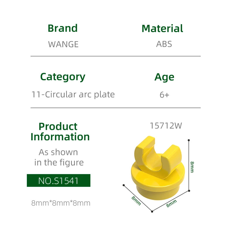 WANGE 15712W 50g/390PCS Round 1x1 with Fork Building Blocks Moc Compatible With Assembles Bricks Children Toys Gift Box