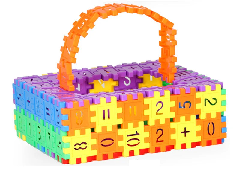 100Pcs Number Building Blocks DIY Toy Large Particles Colorful Creative Assemble Bricks Math Blocks Children Early Education Toy