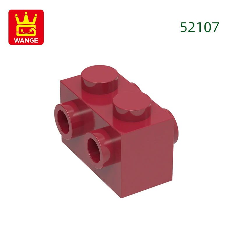 Wange 52107  100g/120PCS 1 x 2 with Studs on 2 Sides Block Moc Compatible with Brick DIY Children's Toy Assembly Parts