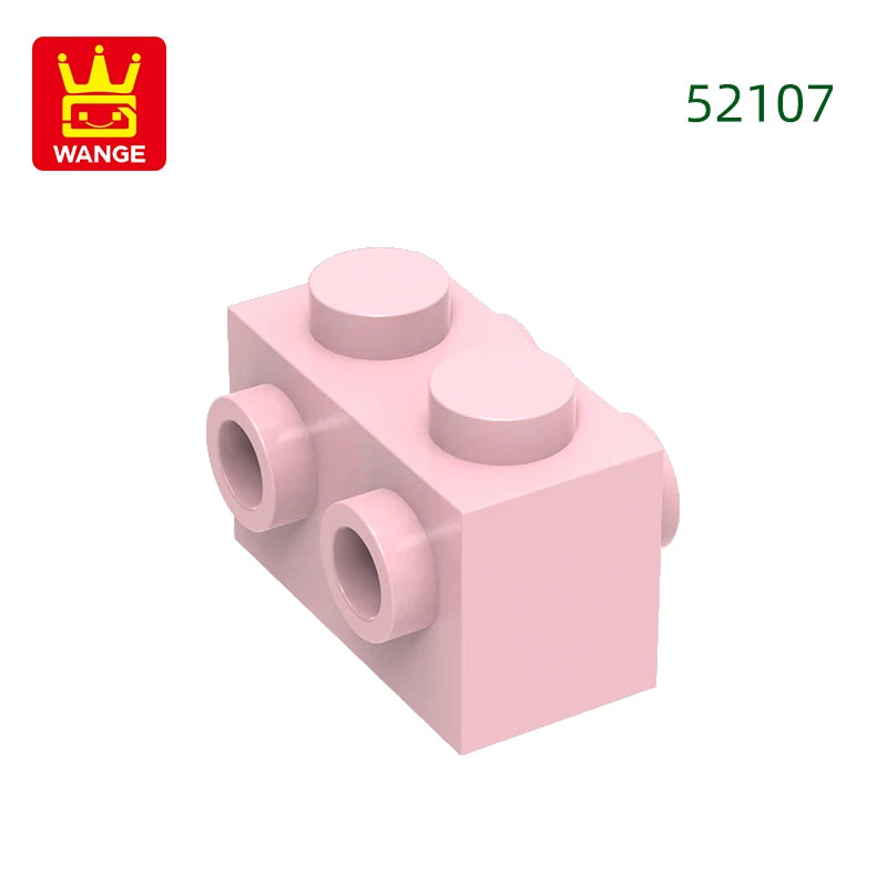 Wange 52107  100g/120PCS 1 x 2 with Studs on 2 Sides Block Moc Compatible with Brick DIY Children's Toy Assembly Parts