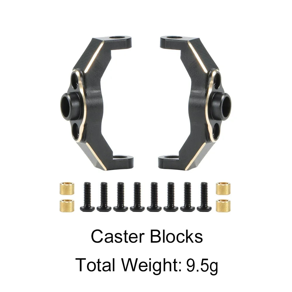 TRX4M Brass Weight Caster Blocks Servo Link Steering Knuckle Diff Cover for 1/18 RC Crawler TRX-4M Defender Bronco Upgrade Parts
