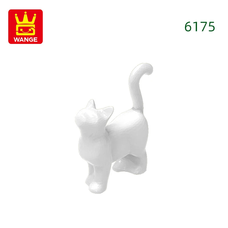 Wange 28Pcs/lot 6175 Cat Building Blocks MOC Animal Accessories Compatible Bricks Children Toys Gift Box