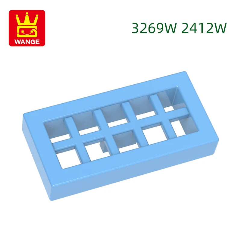 WANGE  3069W/2412W 100g/452PCS 1x2 Tile 2Holes Behind the Grid Building Block Moc Color Compatible with Brick DIY Kid's Toys