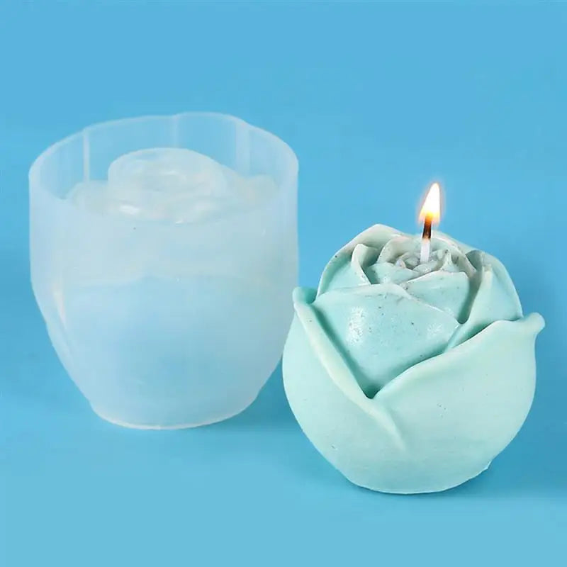 Rose Flower Silicone Candle Molds DIY Handmade Aromath Soaps Scented Candle Mould Home Decor Handicrafts Gifts for Lover