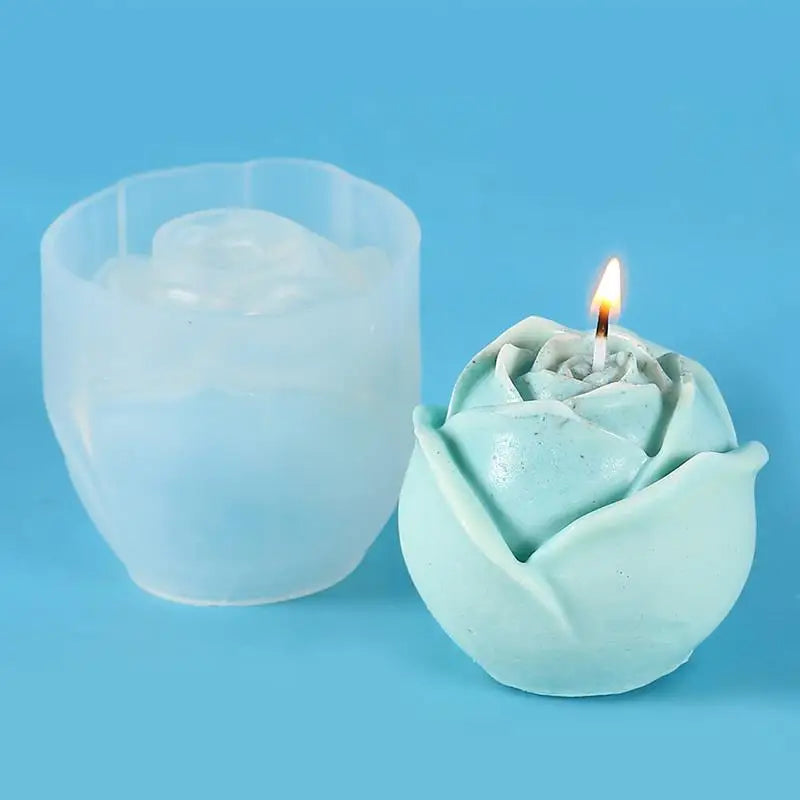 Rose Flower Silicone Candle Molds DIY Handmade Aromath Soaps Scented Candle Mould Home Decor Handicrafts Gifts for Lover