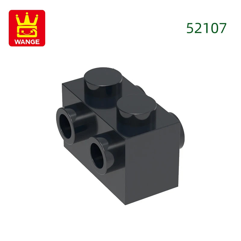 Wange 52107  100g/120PCS 1 x 2 with Studs on 2 Sides Block Moc Compatible with Brick DIY Children's Toy Assembly Parts