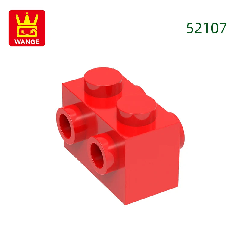 Wange 52107  100g/120PCS 1 x 2 with Studs on 2 Sides Block Moc Compatible with Brick DIY Children's Toy Assembly Parts