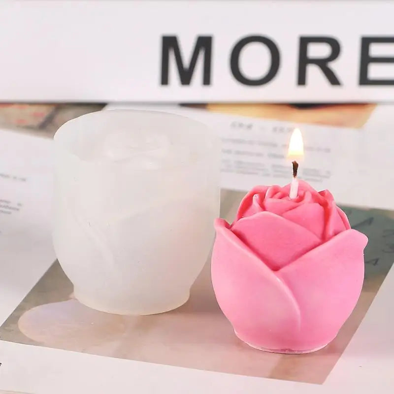 Rose Flower Silicone Candle Molds DIY Handmade Aromath Soaps Scented Candle Mould Home Decor Handicrafts Gifts for Lover
