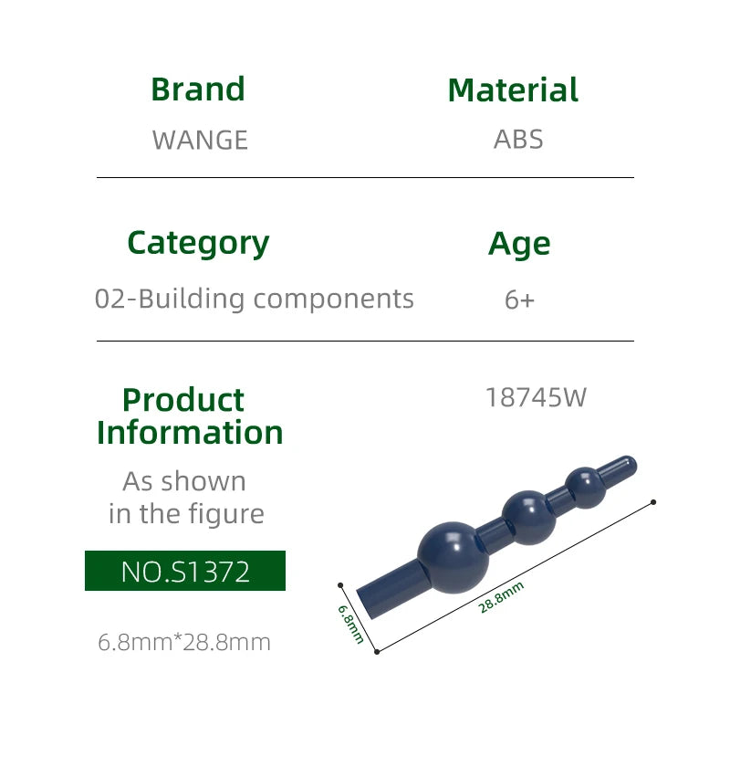 Wange 209Pcs/lot 18745W Ball Thimble Building Block Moc Color Accessories Compatible with Brick DIY Children Toys Assembly Parts