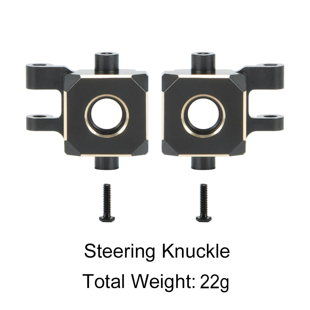 TRX4M Brass Weight Caster Blocks Servo Link Steering Knuckle Diff Cover for 1/18 RC Crawler TRX-4M Defender Bronco Upgrade Parts