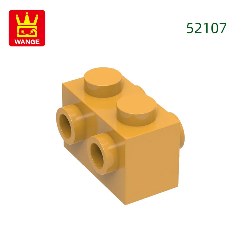 Wange 52107  100g/120PCS 1 x 2 with Studs on 2 Sides Block Moc Compatible with Brick DIY Children's Toy Assembly Parts