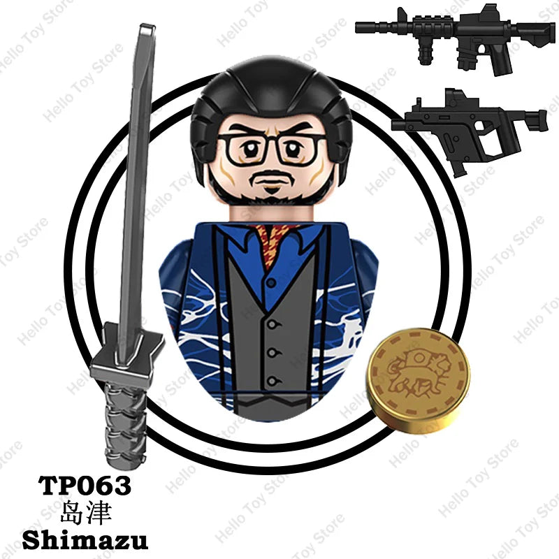 2024 John Wick Mini Action Figures Classic Thriller Movie John Wick Building Blocks Winston Judges Dolls Model Kid Birthday Gift