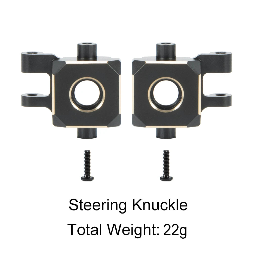 TRX4M Brass Weight Caster Blocks Servo Link Steering Knuckle Diff Cover for 1/18 RC Crawler TRX-4M Defender Bronco Upgrade Parts
