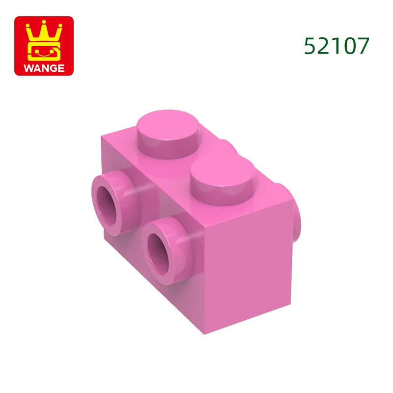 Wange 52107  100g/120PCS 1 x 2 with Studs on 2 Sides Block Moc Compatible with Brick DIY Children's Toy Assembly Parts