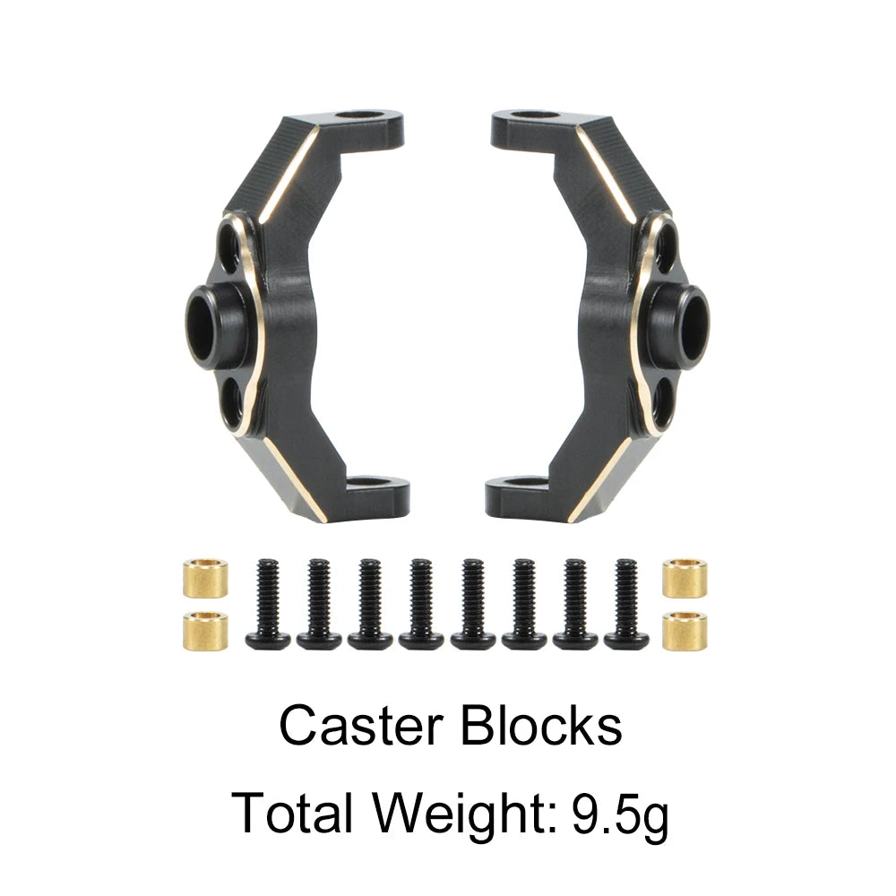 TRX4M Brass Weight Caster Blocks Servo Link Steering Knuckle Diff Cover for 1/18 RC Crawler TRX-4M Defender Bronco Upgrade Parts