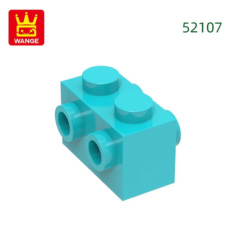 Wange 52107  100g/120PCS 1 x 2 with Studs on 2 Sides Block Moc Compatible with Brick DIY Children's Toy Assembly Parts