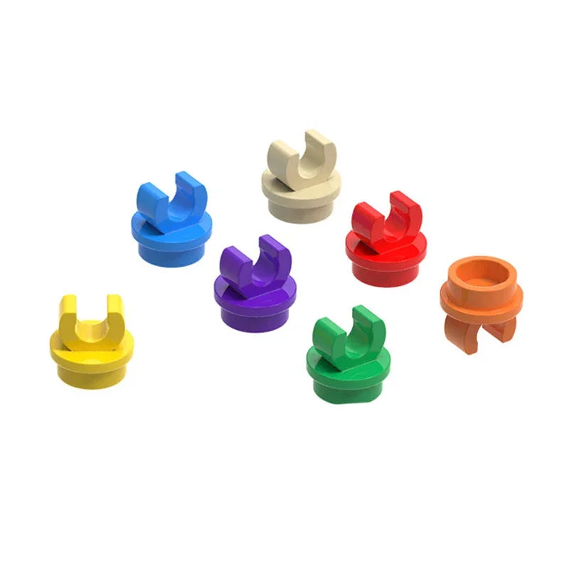 MOC 10PCS 15712 Special Fork With Clamp Building Blocks 12825 Mouth Bricks With 1 Hole Educational Particle Toys Children Gifts