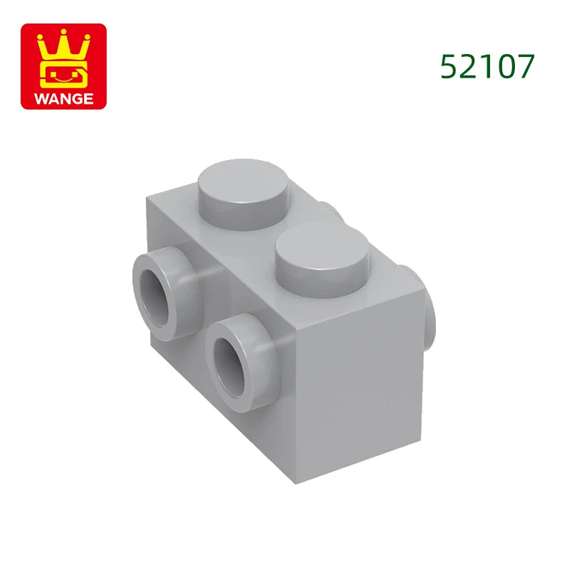Wange 52107  100g/120PCS 1 x 2 with Studs on 2 Sides Block Moc Compatible with Brick DIY Children's Toy Assembly Parts