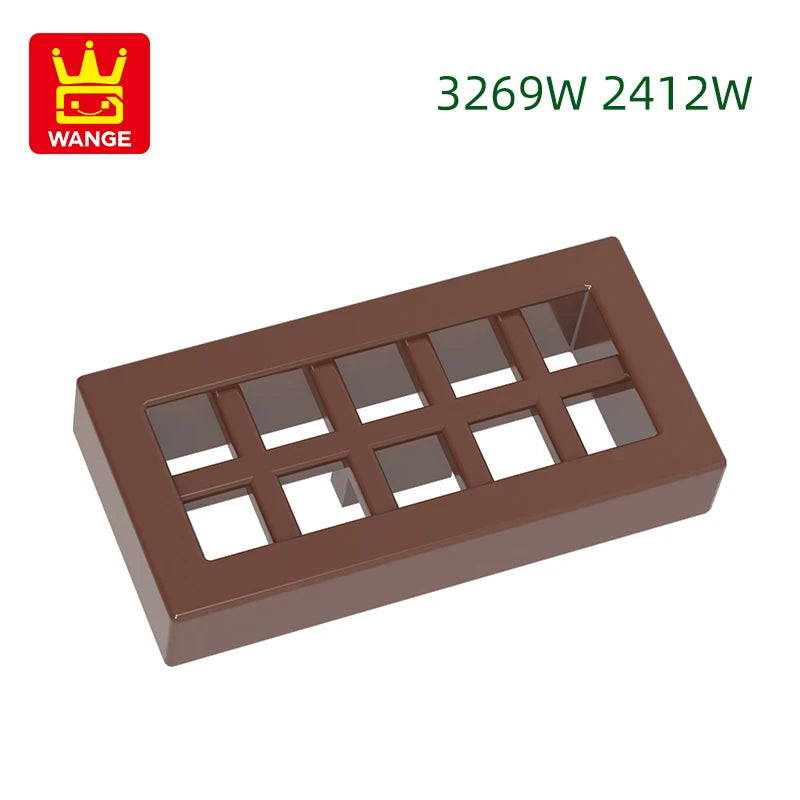 WANGE  3069W/2412W 100g/452PCS 1x2 Tile 2Holes Behind the Grid Building Block Moc Color Compatible with Brick DIY Kid's Toys