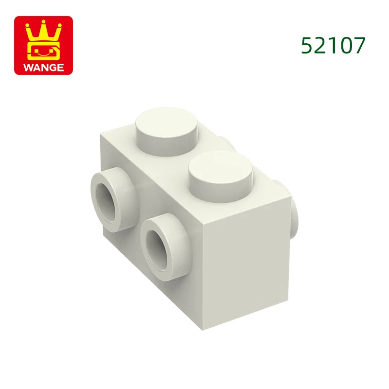 Wange 52107  100g/120PCS 1 x 2 with Studs on 2 Sides Block Moc Compatible with Brick DIY Children's Toy Assembly Parts