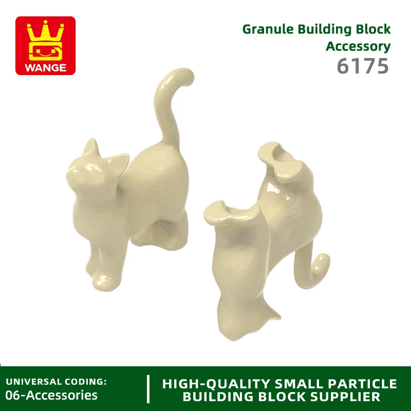 Wange 28Pcs/lot 6175 Cat Building Blocks MOC Animal Accessories Compatible Bricks Children Toys Gift Box
