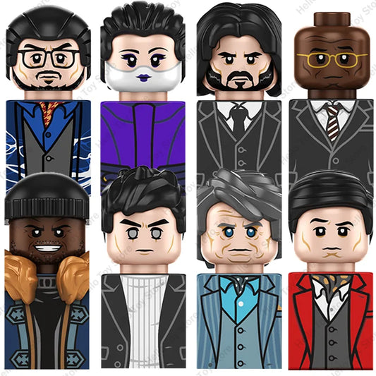 2024 John Wick Mini Action Figures Classic Thriller Movie John Wick Building Blocks Winston Judges Dolls Model Kid Birthday Gift