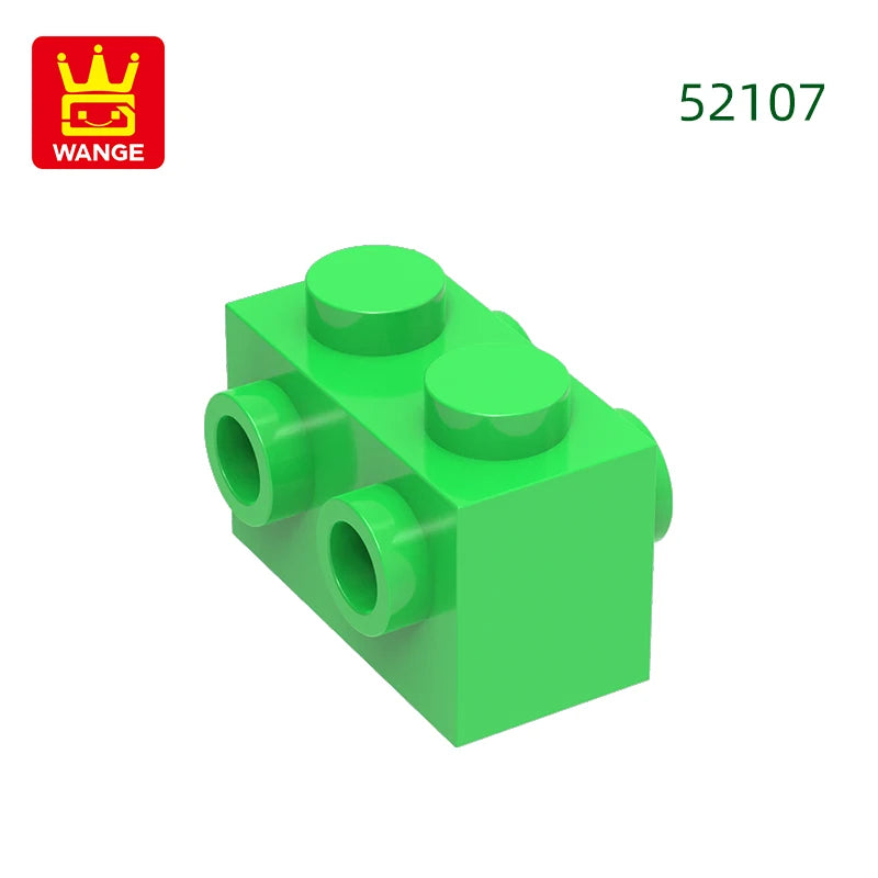 Wange 52107  100g/120PCS 1 x 2 with Studs on 2 Sides Block Moc Compatible with Brick DIY Children's Toy Assembly Parts