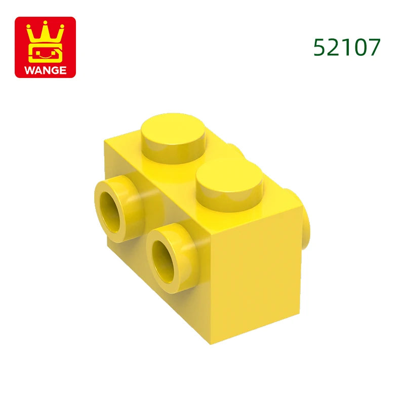 Wange 52107  100g/120PCS 1 x 2 with Studs on 2 Sides Block Moc Compatible with Brick DIY Children's Toy Assembly Parts