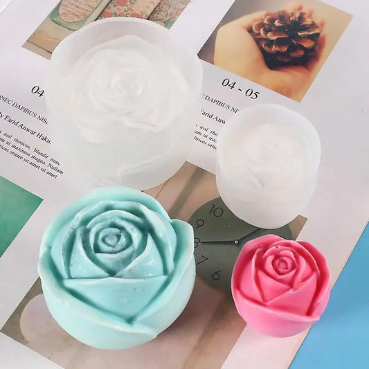 Rose Flower Silicone Candle Molds DIY Handmade Aromath Soaps Scented Candle Mould Home Decor Handicrafts Gifts for Lover